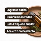 Sérum de crescimento capilar - alecrim, abacate e rícino