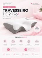 Travesseiro Cervical Ergonômico | 5 em 1 + Brinde Exclusivo