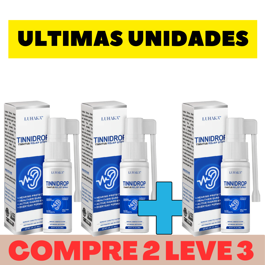 TinniDrop Spray Contra Problemas no Ouvido |COMPRE 2 LEVE 3| + Frete grátis