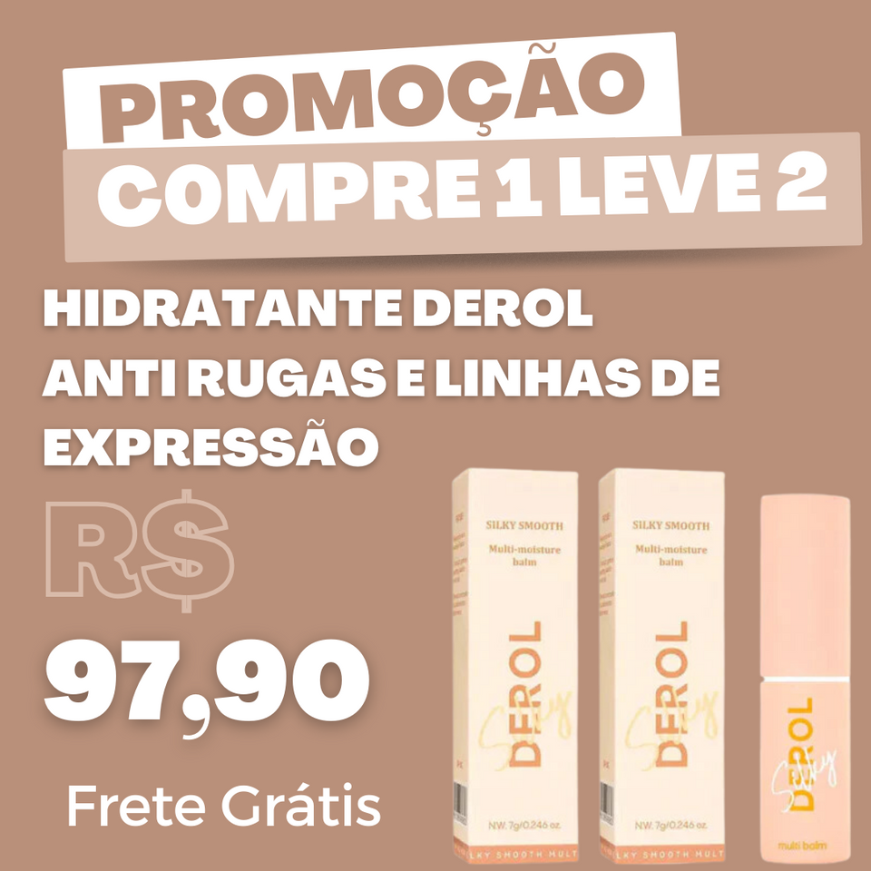 Hidratante Derol Anti Rugas e Linhas de Expressão |COMPRE 1 LEVE 2| + Frete Grátis