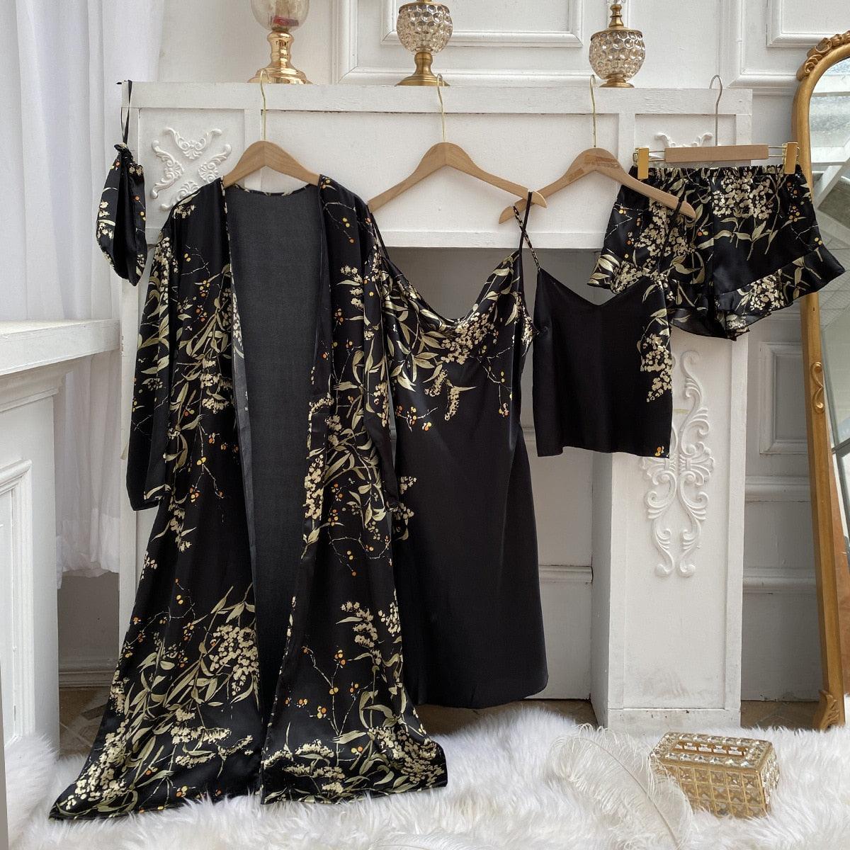 Conjunto Glamour Imperial em Cetim 4 Peças