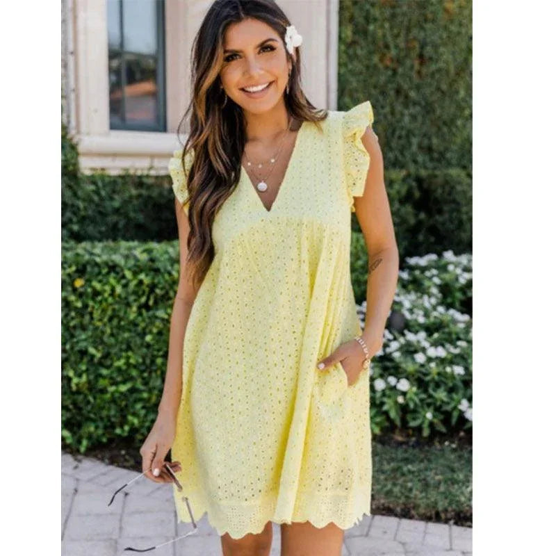 Vestido Suthil™️ Design 2 em 1 Com Shorts / O Mais Fresco, Leve e Charmoso para você Encarar o Verão!