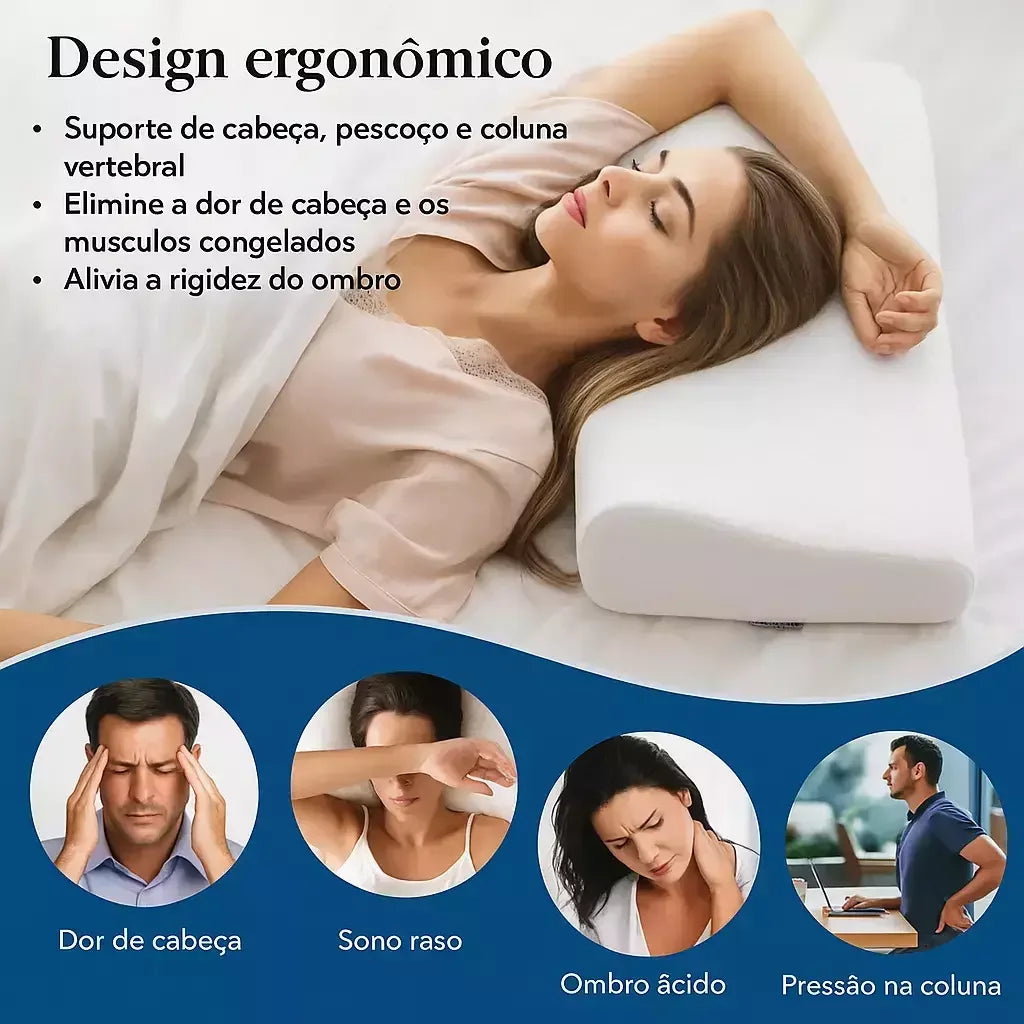 Travesseiro Ortopédico Cervical em Forma de Borboleta